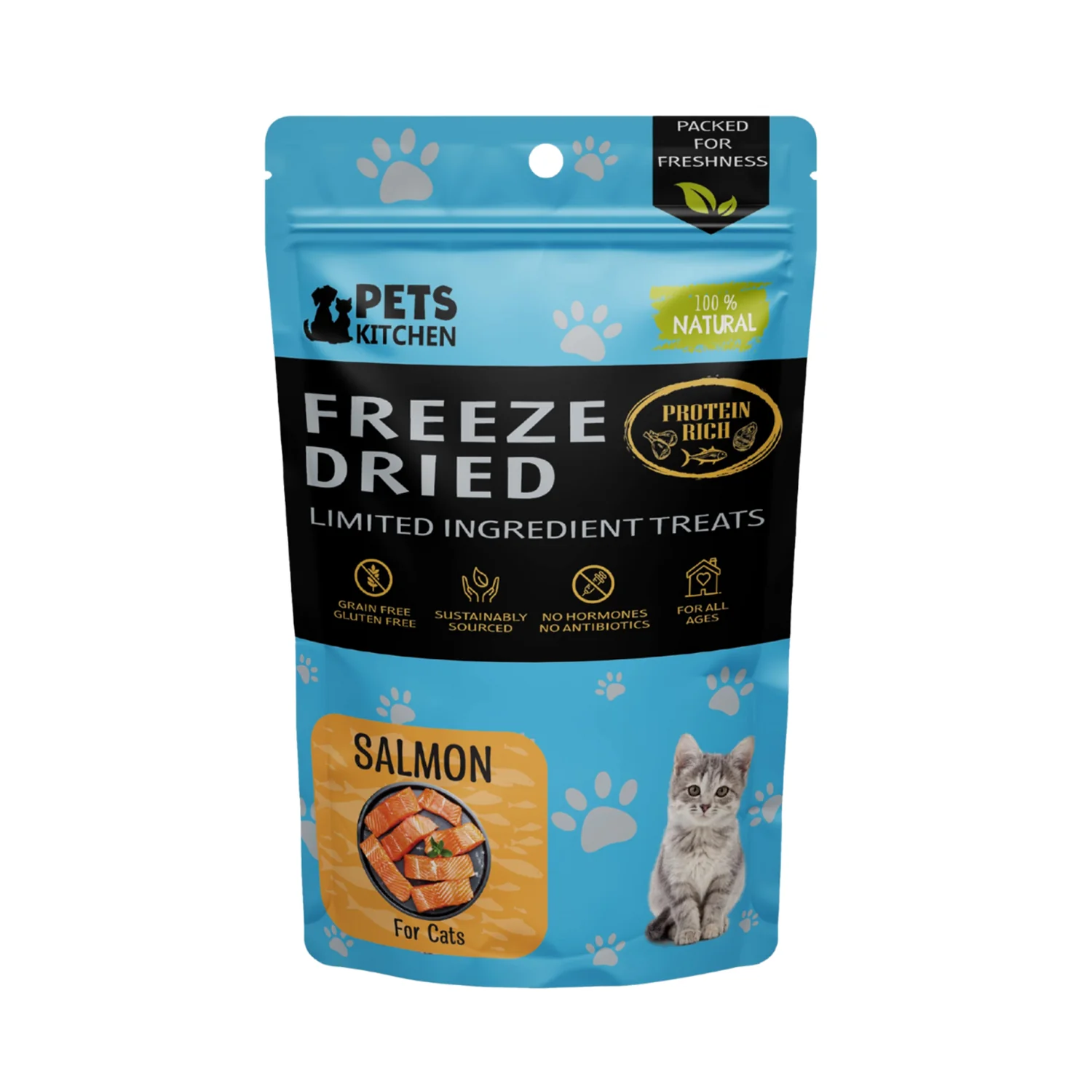 Pets Kitchen Freeze Dried Salmon Treats For Cats – 40G